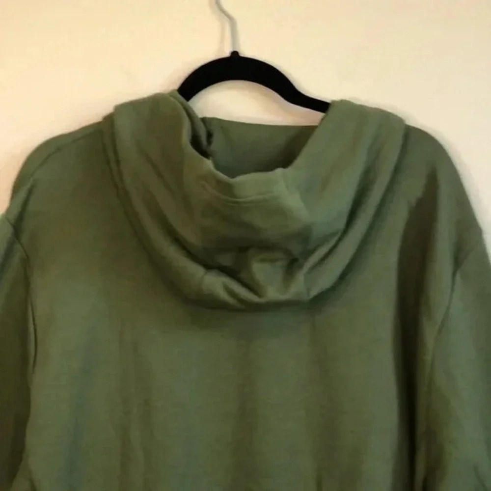 New PINK DOLPHIN Men's XLarge‎ Olive Green Long Sleeve Full Zip Hoodie